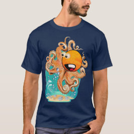 Camiseta Octopus divertidos y aguas burbujeantes