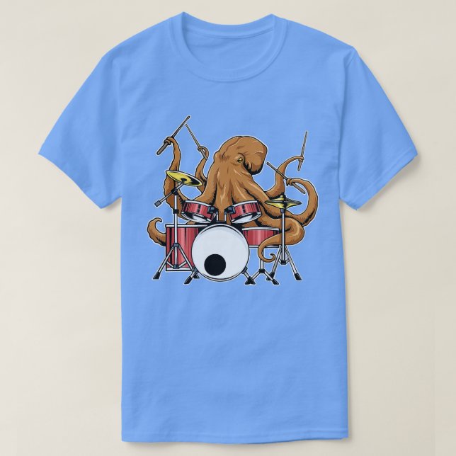 Camiseta Octopus Drummer (Diseño del anverso)