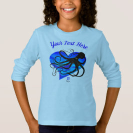 Camiseta Octopus en dos tonos azules + Tee básico de manga 