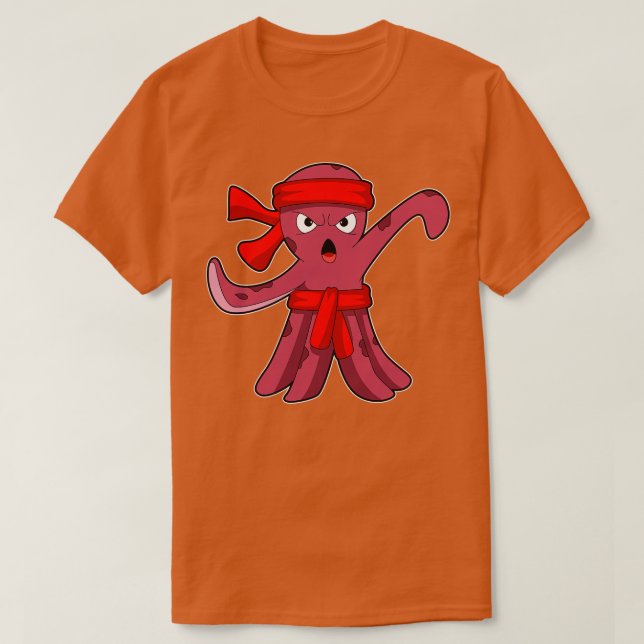 Camiseta Octopus en Karate de artes marciales 1 (Diseño del anverso)