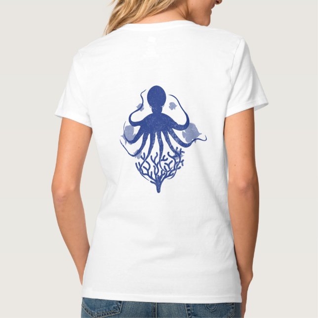 Camiseta Octopus (fondo claro) (Reverso)