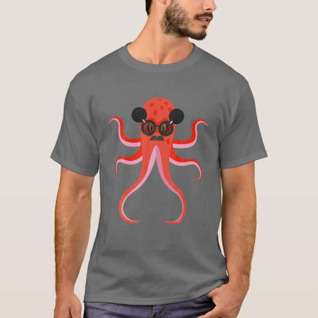 Camiseta Octopus Gafas de sol Surfer Funny (Anverso)