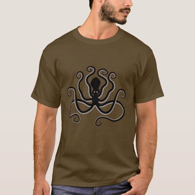 Camiseta Octopus icónico de cerámica de estilo marino de Mi (Anverso)