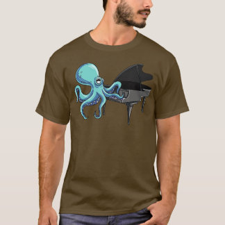 Camiseta Octopus Jugando Piano Squid