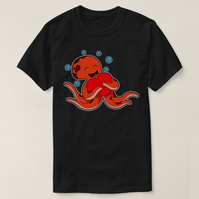 Camiseta Octopus Love Heart (Diseño del anverso)