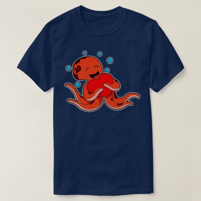 Camiseta Octopus Love Heart (Diseño del anverso)