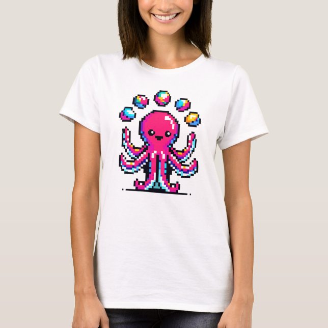 Camiseta Octopus malabarillado - Gracioso diseño de circo d (Anverso)