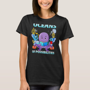 Camiseta Octopus Mar Animal Verano Leyendo Océanos De Possi