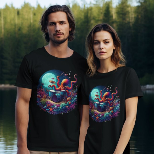Camiseta Octopus melódico: Tambores en las profundidades (Subido por el creador)