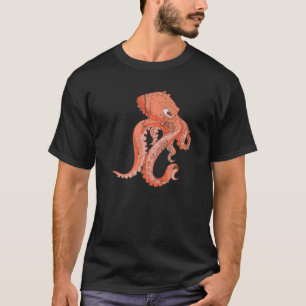 Camiseta Octopus monstrual del mar de los animales oceánico