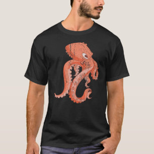 Camiseta Octopus monstrual del mar de los animales oceánico
