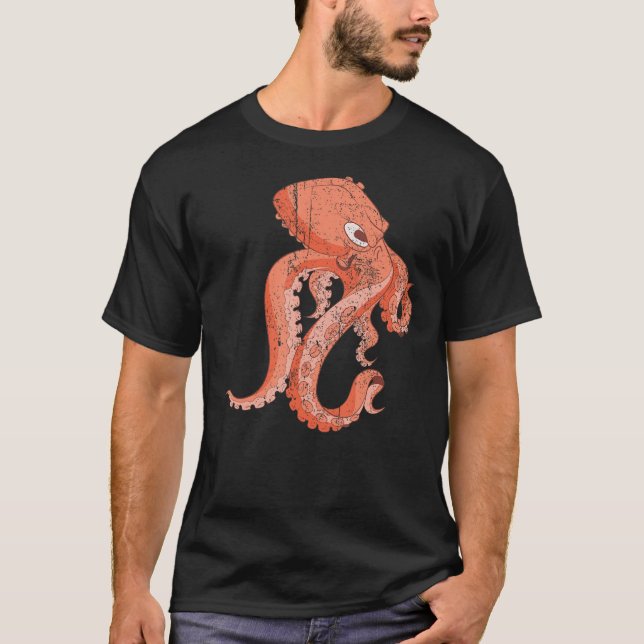 Camiseta Octopus monstrual del mar de los animales oceánico (Anverso)