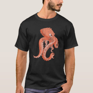 Camiseta Octopus monstrual del mar de los animales oceánico