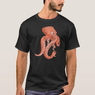 Camiseta Octopus monstrual del mar de los animales oceánico