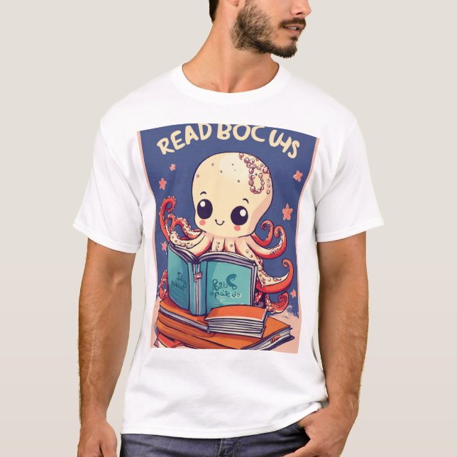 Camiseta Octopus multitarea: un cosmos caprichoso y animado (Anverso)