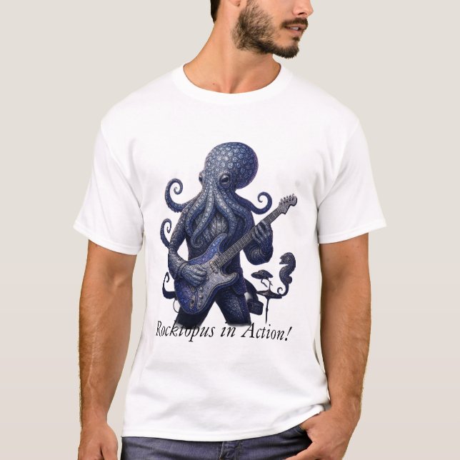 Camiseta Octopus Musical - Ocho Brazos, Golpes Infinitos! (Anverso)