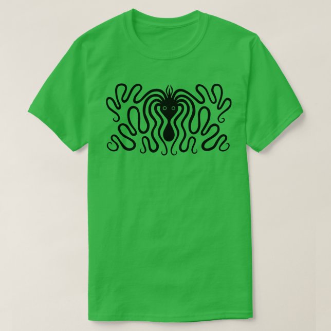 Camiseta Octopus nautico del océano negro (Diseño del anverso)