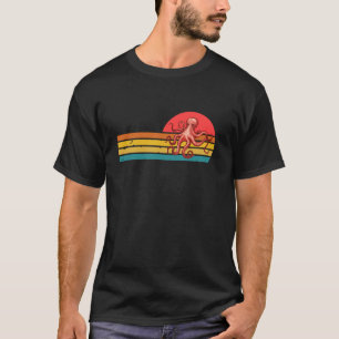Camiseta Octopus Ocean Animal 80s Octopus Retro Larga Manga
