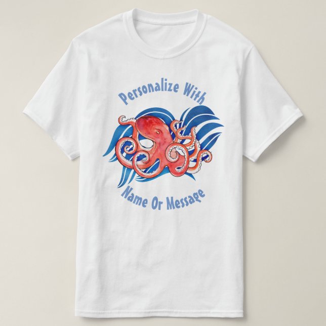 Camiseta Octopus oceánico PERSONALIZADO (Diseño del anverso)