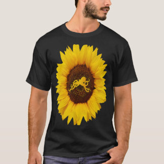 Camiseta Octopus Para Hombres Mollusk Animal Sunflower