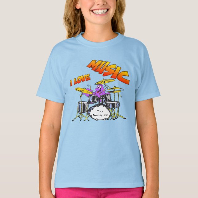 Camiseta Octopus Personalizable Blue Kids (Anverso)