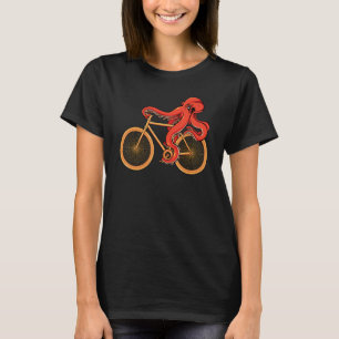 Camiseta Octopus Riding Bicyclist Bicicleta Rider Sea