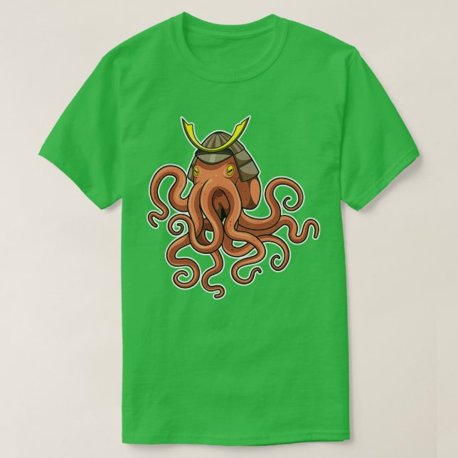 Camiseta Octopus Samurai Martial (Diseño del anverso)