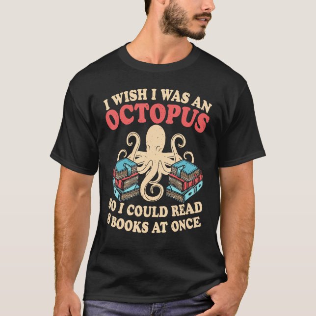 Camiseta Octopus  Spirit Animal Kraken Book And Sea Animals (Anverso)