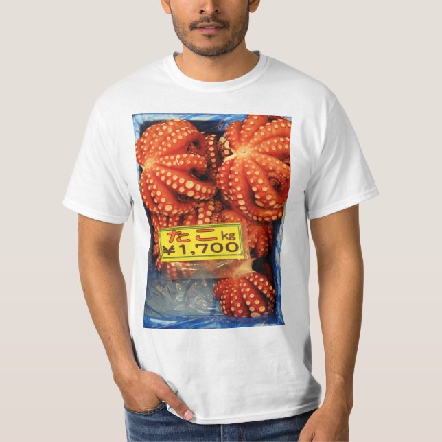 Camiseta Octopus Tako た こ mercado de pescado de Tsukiji, To (Anverso)
