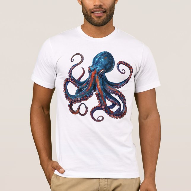 Camiseta Octopus Tshirt - Custom Graphic Tee Mens Womens (Anverso)