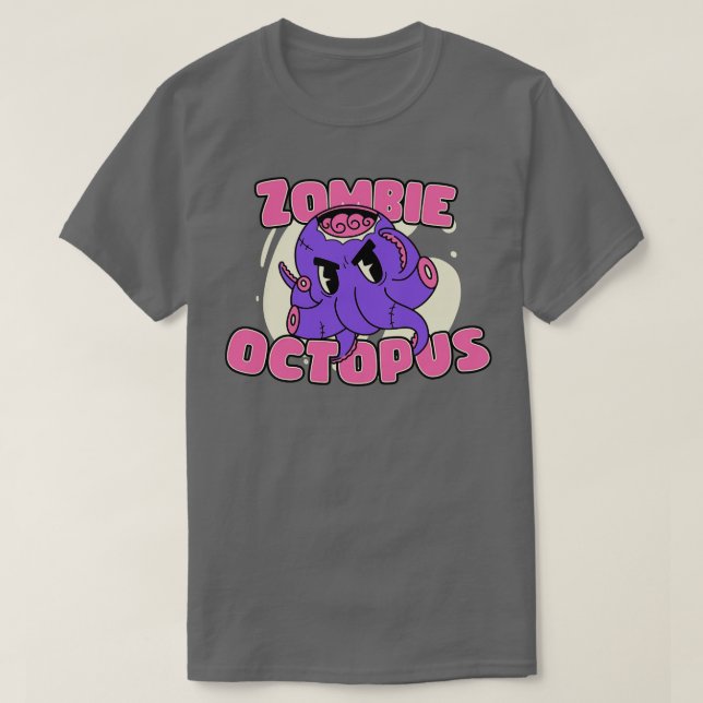 Camiseta Octopus zombi divertido Halloween Animales zombis (Diseño del anverso)