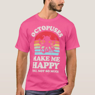Camiseta Octopusos me hacen feliz retro del atardecer para 