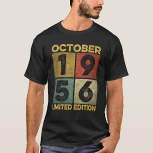 Camiseta Octubre 1956 65º Regalo De Cumpleaños Hombres De 6