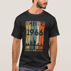 Camiseta Octubre 1966 56 Cumpleaños 56 Años 1966 Cumpleaños