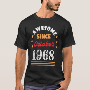 Camiseta Octubre 1968 Cumpleaños Sorprendente Desde 1968 Oc