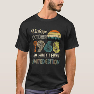 Camiseta Octubre 1968 Vintage Cumpleaños de 54 años