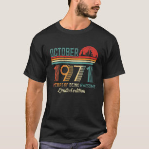 Camiseta Octubre 1971 50 Cumpleaños 50 Años 1971