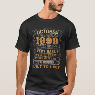 Camiseta Octubre 1999 Vintage 22 Años De Edad 22ª Fa De Cum