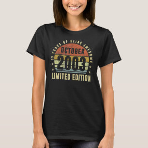 Camiseta Octubre 2003 19º cumpleaños mujeres