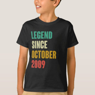 Camiseta Octubre 2009 13º cumpleaños regalo de cumpleaños d