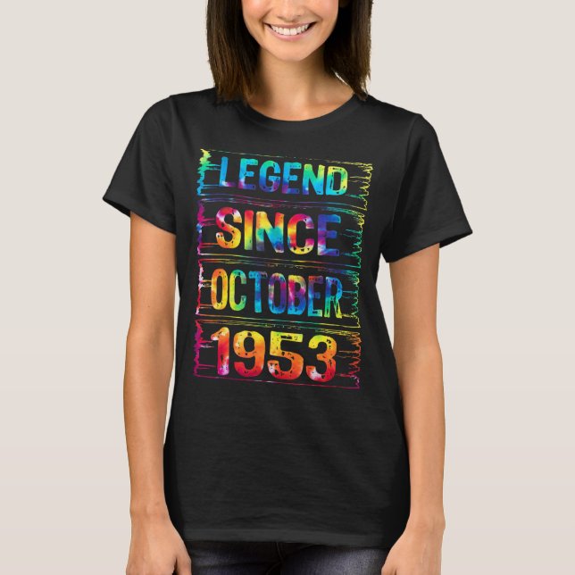 Camiseta Octubre 69 años desde 1953 69º cumpleaños (Anverso)