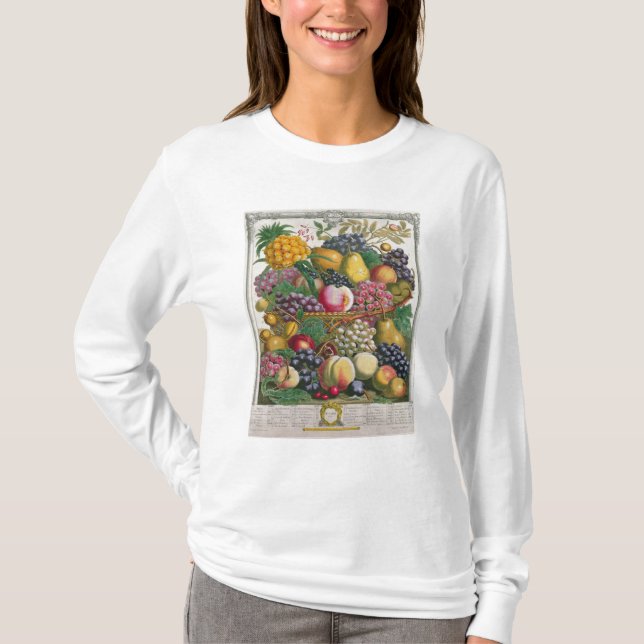 Camiseta Octubre, a partir de 'doce meses de las frutas (Anverso)