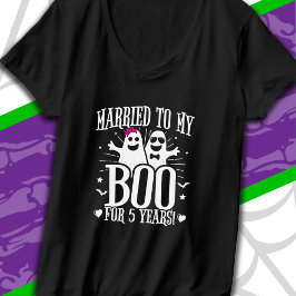 Camiseta Octubre Aniversario Boda Gracioso 5° Aniversario