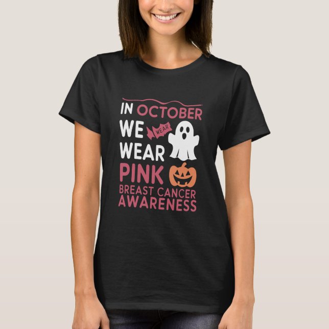 Camiseta Octubre Cáncer de Mama Rosa Tee (Anverso)