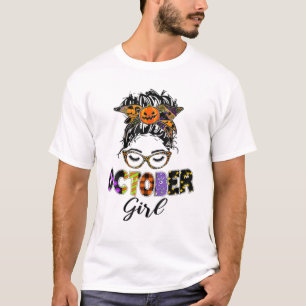 Camiseta Octubre Chica Halloween Messy