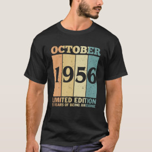 Camiseta Octubre De 1956 Edición Limitada 65 Años De Ser Aw