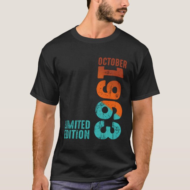 Camiseta Octubre De 1963 Año 1963 1963 Desde 1963 (Anverso)