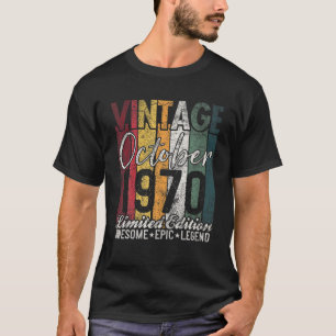 Camiseta Octubre De 1970 50º Regalo De Cumpleaños Vinta De