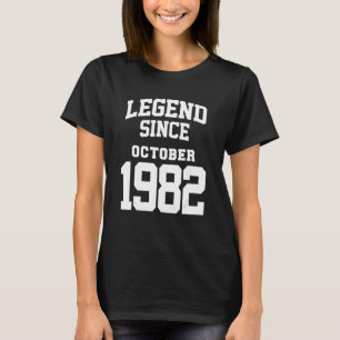 Camiseta Octubre de 1982 40ª leyenda de cumpleaños de 40 añ