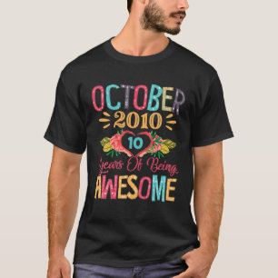 Camiseta Octubre de 2010 10 años de ser asombroso Gir de Oc